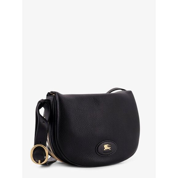 Burberry Women Hammered Leather Crossbody Bag With Logo Patch - Picture 3 of 5